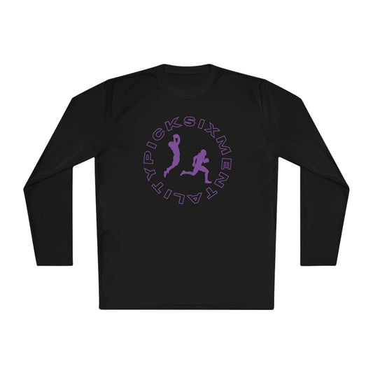 Mentality Line: Pick Six Lightweight Long Sleeve Tee (PURPLE/PURPLE)