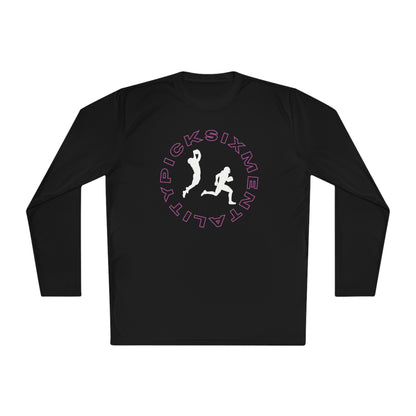 Mentality Line: Pick Six Lightweight Long Sleeve Tee (PINK/WHITE)