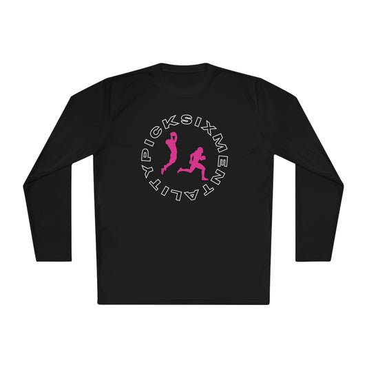 Mentality Line: Pick Six Lightweight Long Sleeve Tee (WHITE/PINK)