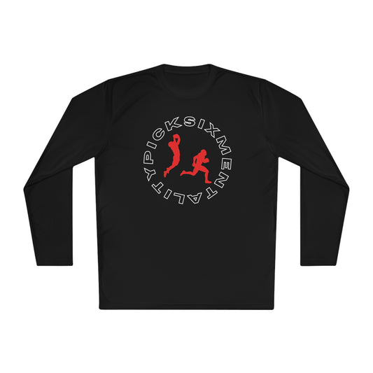 Mentality Line: Pick Six Lightweight Long Sleeve Tee (WHITE/RED)